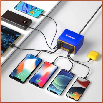 8 Port USB Fast Charger QC3.0 PD HUB Smart Quick Charge LED Display Station Mobile Phone Desktop Home Multi USB Charging