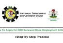 NDE Employment Initiative 2025 – Renewed Hope Project